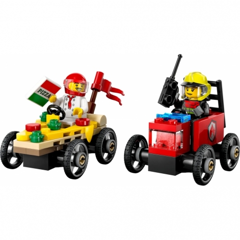Конструктор LEGO City «Піца-авто проти пожежної машини» Набір перегонів - lebebe-boutique - 4