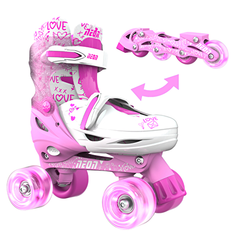 Роликові ковзани Neon Combo Skates, рожевий 30-33 - lebebe-boutique - 2