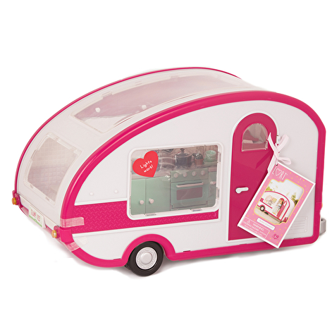 Транспорт для ляльок LORI - Кемпер рожевий