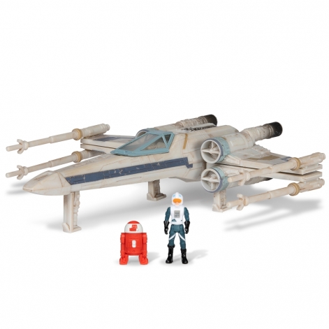 Star Wars Ігрова колекційна фігурка Medium Vehicle Транспорт та фігурка X-Wing (Blue 1) + Antoc Merric & R2-R9 12.5см