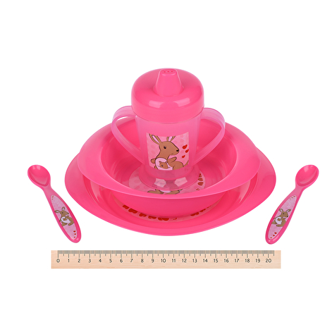 Nuvita Набір для годування 12м+ 5 предметів (рожевий) - lebebe-boutique - 3
