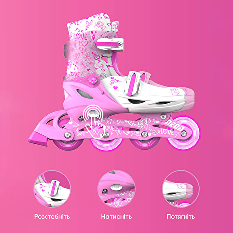 Роликові ковзани Neon Inline Skates, рожевий 34-37 - lebebe-boutique - 5