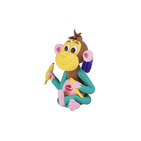 PAULINDA Маса для ліплення Super Dough Monkey World мавпа з очима - lebebe-boutique - 3