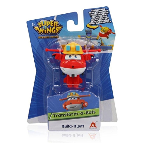 Super Wings Ігрова фігурка-трансформер Transform-a-Bots Build-It Jett, Джетт будівельник - lebebe-boutique - 4