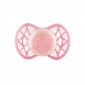 Nuvita Пустушка Air55 Cool 0міс+, ортодонтична, з ковпачком, світиться у темряві, серце, рожевий