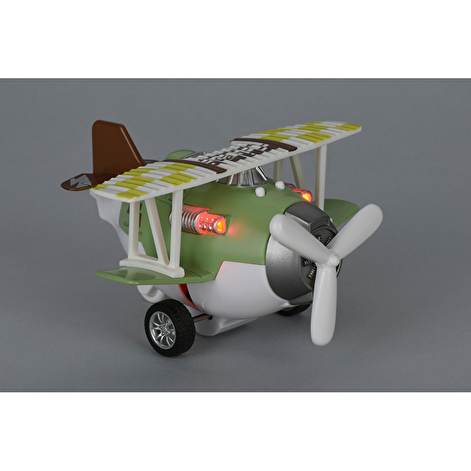 Same Toy Літак металевий інерційний Aircraft зі світлом і звуком (зелений) - lebebe-boutique - 2