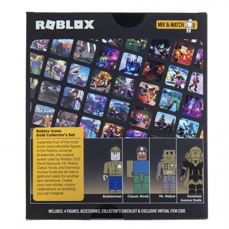 Roblox Ігровий набір Jazwares Four Figure Pack Roblox Icons - 15th Anniversary Gold Collector’s Set - lebebe-boutique - 9