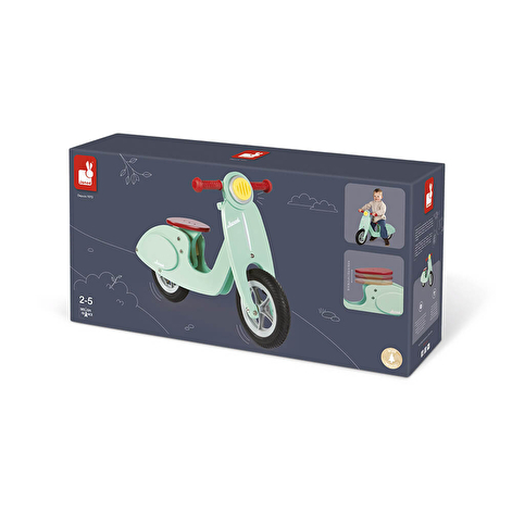 Janod Толокар Ретро скутер м'ятний - lebebe-boutique - 9