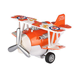 Літак металевий інерційний Same Toy Aircraft зі світлом і звуком (помаранчевий)