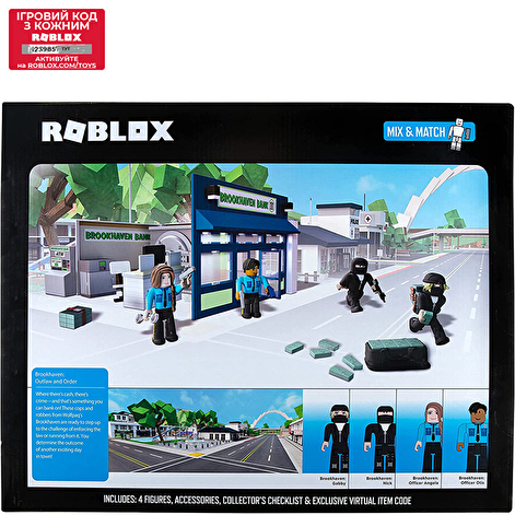 Ігровий набір Roblox Deluxe Playset Brookhaven: Outlaw and Order W12, 4 фігурки та аксесуари - lebebe-boutique - 4