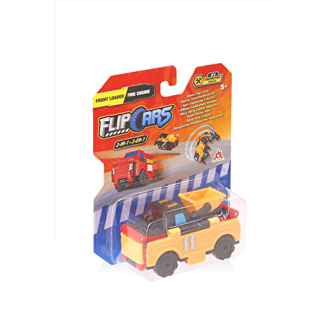 Flip Cars Машинка-трансформер 2 в 1 Фронтальний навантажувач і Пожежний автомобіль - lebebe-boutique - 6
