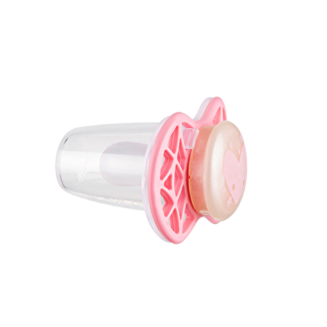 Nuvita Пустушка Air55 Cool 0міс+, симетрична, з ковпачком, світиться у темряві, серце, рожевий - lebebe-boutique - 3