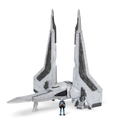 Star Wars Ігрова колекційна фігурка Medium Vehicle Транспорт та фігурка Kom'rk-Class Mandalorian Starfighter 12.5см