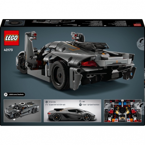 Конструктор LEGO Technic Koenigsegg Jesko Absolut — сірий гіперкар - lebebe-boutique - 10