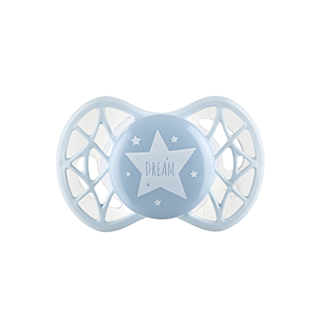 Nuvita Пустушка Air55 Cool 0міс+, ортодонтична, з ковпачком, зірка, блакитний