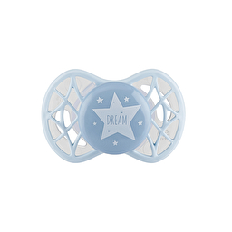 Nuvita Пустушка Air55 Cool 0міс+, симетрична, з ковпачком, зірка, блакитний