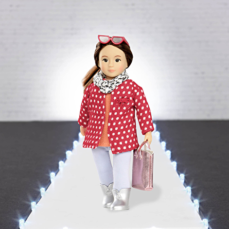 LORI Набір одягу для ляльок - Червоне пальто з візерунком - lebebe-boutique - 4