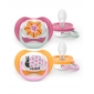 Пустушка Avent Ultra Air, 6-18 міс., 2шт, дизайн для дівчат. - lebebe-boutique - 2