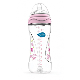 Nuvita Feeding bottle Mimic 330ml. 4m+ Colic reduction, pink