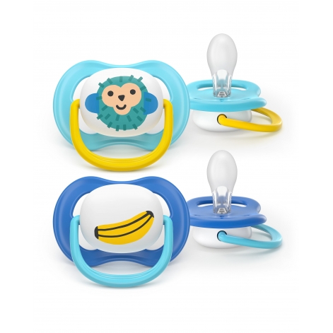 Пустушка Avent Ultra Air, 6-18 міс., 2шт, дизайн для хлопчиків. - lebebe-boutique - 2