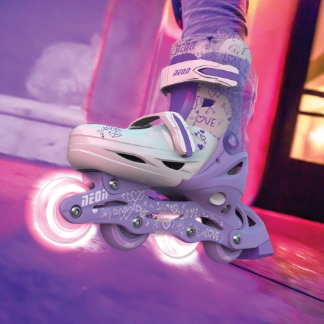 NEON Ролики Combo Skates Фіолетовий (Розмір 30-33) - lebebe-boutique - 4