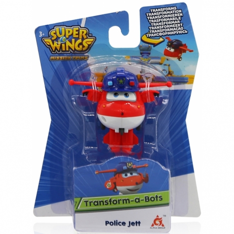 Ігрова фігурка-трансформер Super Wings Transform-a-Bots, Джетт поліцейський - lebebe-boutique - 2