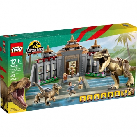 LEGO Конструктор Jurassic Park Центр відвідувачів: Атака тиранозавра й раптора - lebebe-boutique - 7