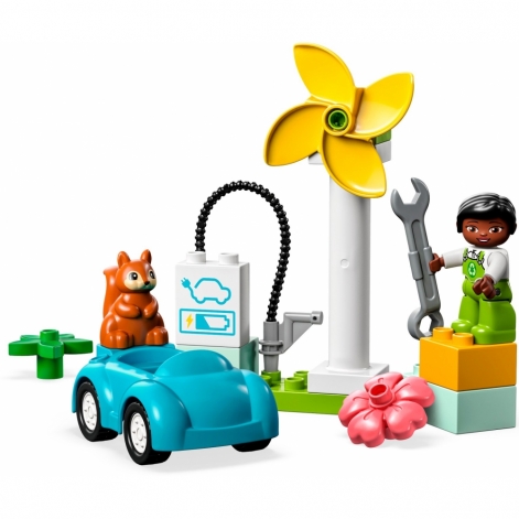 LEGO Конструктор DUPLO Town Вітрова турбіна та електромобіль