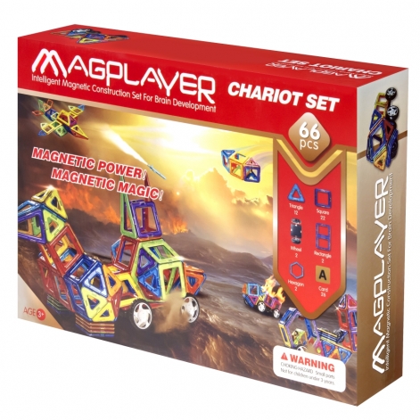 MagPlayer Конструктор магнітний 66 од. (MPA-66) - lebebe-boutique - 2