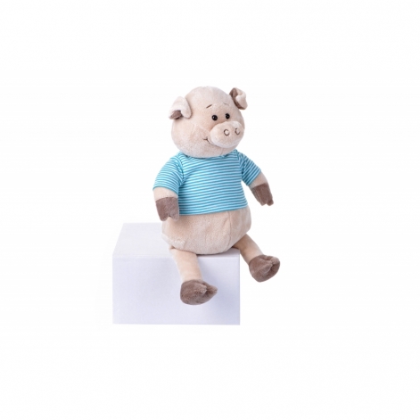 Same Toy Свинка в тельняшке (голубой) (35 см) - lebebe-boutique - 2