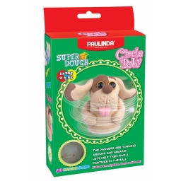 PAULINDA Маса для ліплення Super Dough Circle Baby Собака заводний механізм (коричнева)