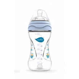 Nuvita Feeding bottle Mimic 250ml. 3m+ Colic reduction, blue
