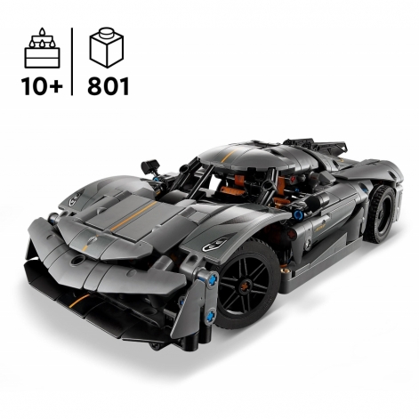Конструктор LEGO Technic Koenigsegg Jesko Absolut — сірий гіперкар - lebebe-boutique - 2