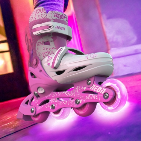 Роликові ковзани Neon Inline Skates, рожевий 30-33 - lebebe-boutique - 7
