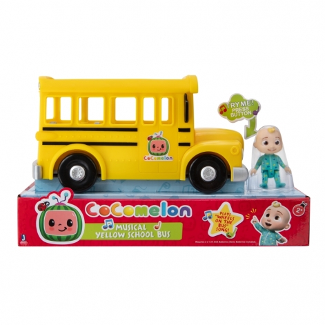 CoComelon Ігровий набір Feature Vehicle Жовтий Шкільний Автобус зі звуком