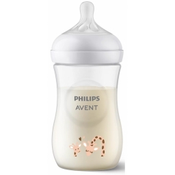 Philips Пляшечка Avent для годування Natural Природний Потік, 260 мл.1 шт. Жираф
