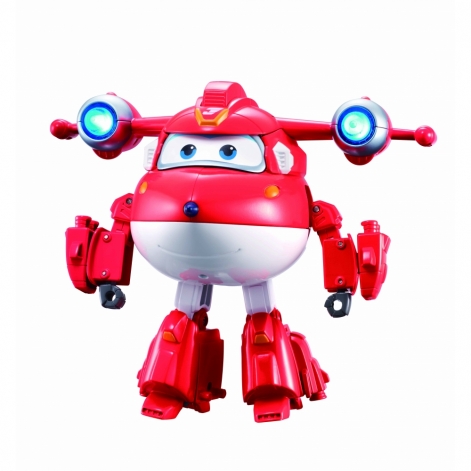 Super Wings Ігрова фігурка-трансформер Supercharge Lights & Sounds Jett, Джетт, світло, звук - lebebe-boutique - 3