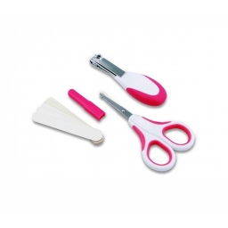 Nuvita Набір по догляду за дитиною 0м+ Рожевий Безпечні ножиці з акс. NV1138Pink