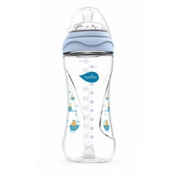 Пляшка для годування  Nuvita Feeding bottle Mimic 330ml. 4m+ Colic reduction, blue