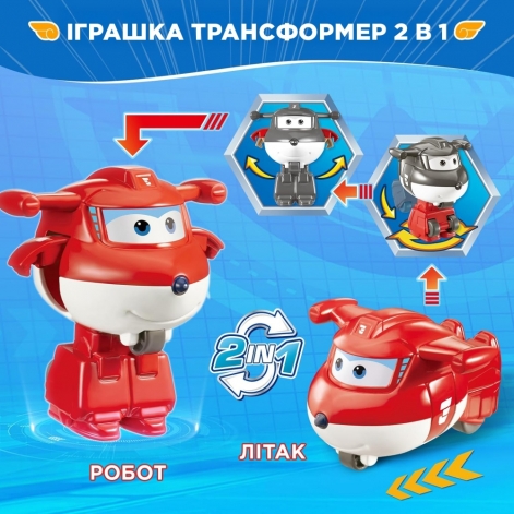 Ігрова фігурка-трансформер Super Wings Transform-a-Bots Джетт (Jett) - lebebe-boutique - 4