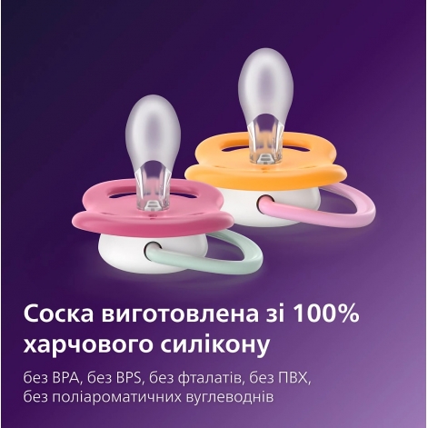 Пустушка Avent Ultra Air, 6-18 міс., 2шт, дизайн для дівчат. - lebebe-boutique - 9