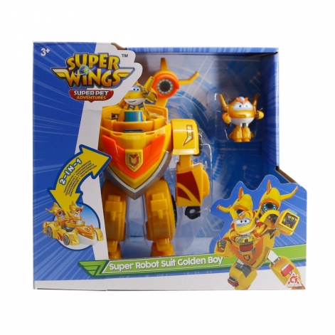 Super Wings Ігровий набір Super Robot Suit Золотий Хлопчик (Golden Boy) - lebebe-boutique - 3