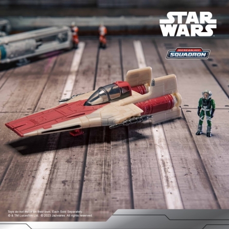 Star Wars Ігрова колекційна фігурка Small Vehicle Транспорт та фігурка A-Wing 7.5см - lebebe-boutique - 10