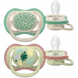 Пустушка Avent Ultra Air, 6-18 міс., 2шт, нейтральний дизайн.