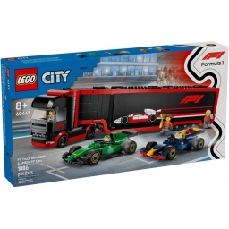 Конструктор LEGO City Вантажівка F1 з автомобілями RB20 та AMR24