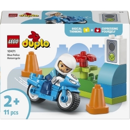 Конструктор LEGO DUPLO Town Синій поліцейський мотоцикл