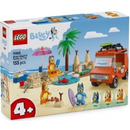 Конструктор LEGO Bluey Пляж і сімейна поїздка на автомобілі Блуї