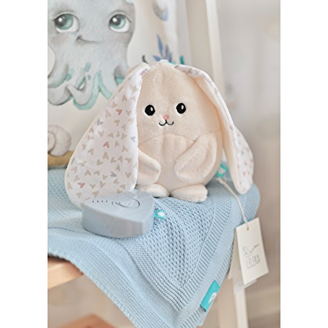 Іграшка Bunny 3в1з білим шумом та колисковими My hummy, молочний - lebebe-boutique - 5