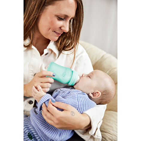 Скляна дитяча пляшечка з силіконовим захистом 150 мл торговельної марки Everyday Baby - lebebe-boutique - 5
