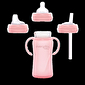 Скляна дитяча пляшечка з силіконовим захистом Everyday Baby 240 мл. Колір рожевий - lebebe-boutique - 2